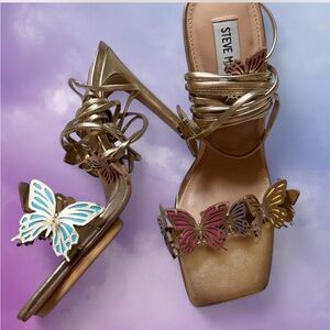 Steve Madden Metallic Butterfly Heels